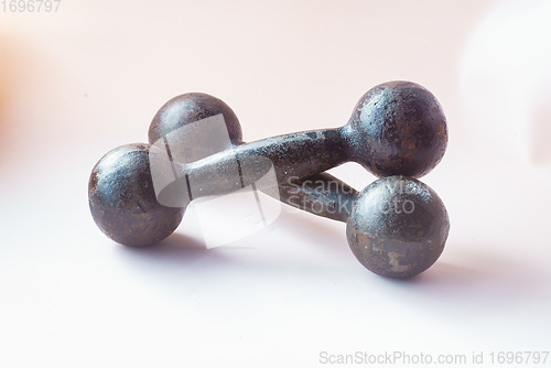 Image of Black Drumbell on Floor Fitness Sports