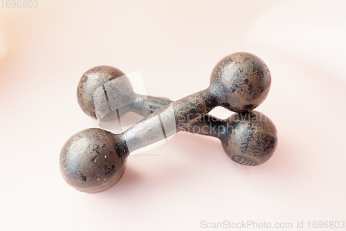 Image of Black Drumbell on Floor Fitness Sports
