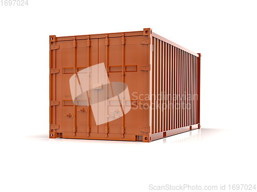 Image of Shipping Cargo Container Twenty Feet for Logistics and Transpor