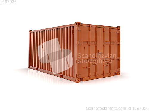 Image of Shipping Cargo Container Twenty Feet for Logistics and Transpor