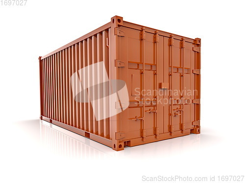 Image of Shipping Cargo Container Twenty Feet for Logistics and Transpor