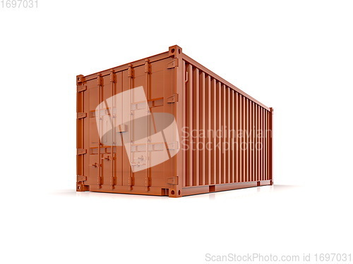 Image of Shipping Cargo Container Twenty Feet for Logistics and Transpor
