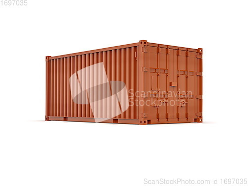 Image of Shipping Cargo Container Twenty Feet for Logistics and Transpor