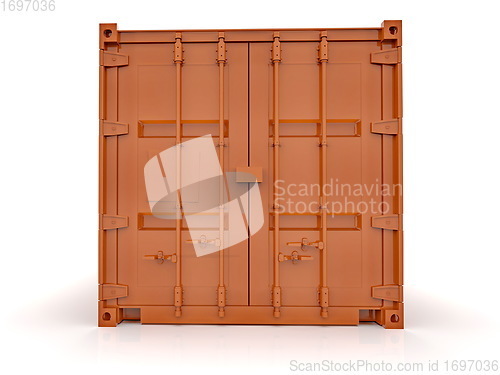 Image of Shipping Cargo Container Twenty Feet for Logistics and Transpor