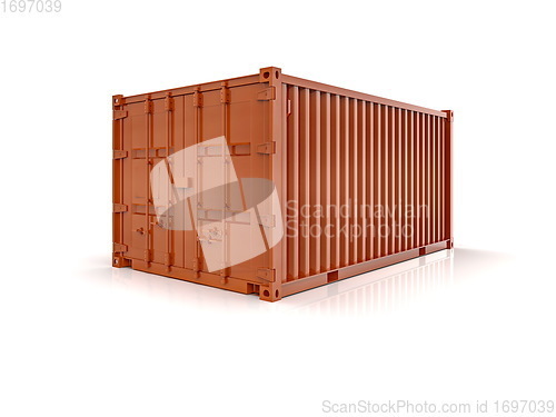 Image of Shipping Cargo Container Twenty Feet for Logistics and Transpor