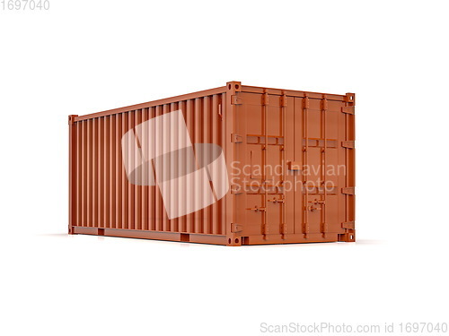 Image of Shipping Cargo Container Twenty Feet for Logistics and Transpor