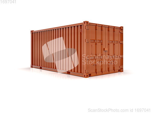 Image of Shipping Cargo Container Twenty Feet for Logistics and Transpor