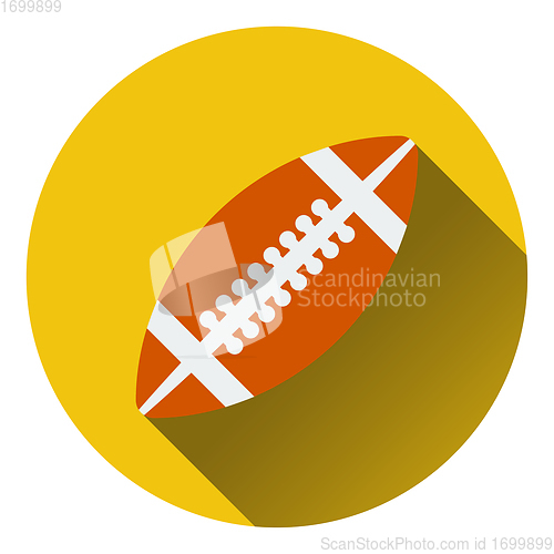 Image of Flat design icon of American football ball in ui colors