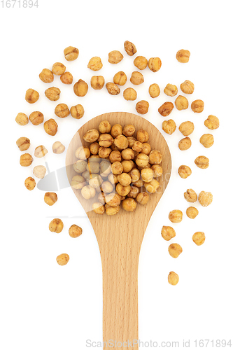 Image of Healthy Spicy Chickpeas in a Spoon