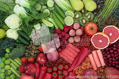 Image of Red and Green High Fibre Food for Gut Health