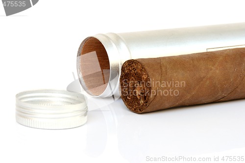 Image of open cigar case