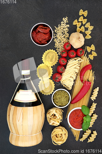 Image of Healthy Mediterranean Italian Food Ingredients