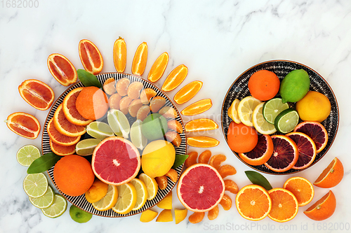 Image of Delicious Fresh Citrus Fruit High in Vitamins