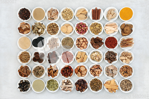 Image of Large Collection of Traditional Chinese Herbal Medicine