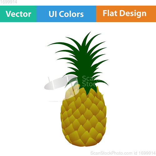 Image of Flat design icon of Pineapple