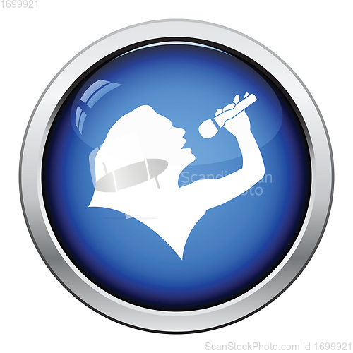 Image of Karaoke womans silhouette icon