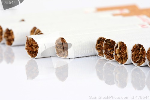 Image of reflected cigarettes