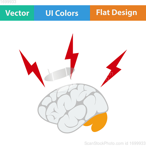 Image of Flat design icon of Brainstorm