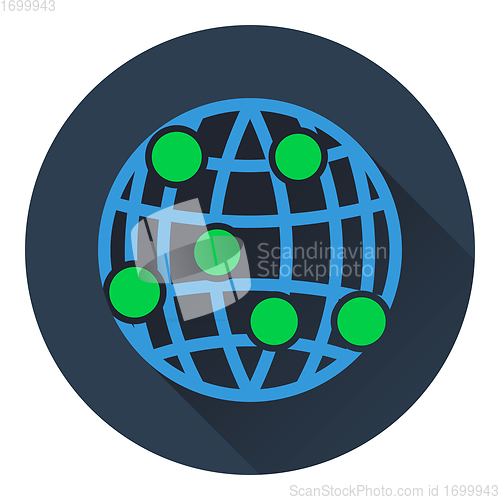 Image of Globe connection point icon