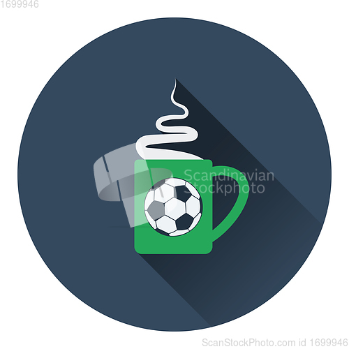 Image of Football fans coffee cup with smoke icon