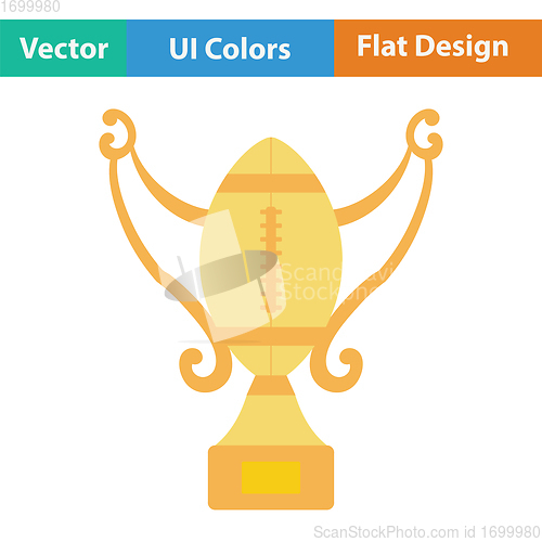 Image of American football trophy cup icon