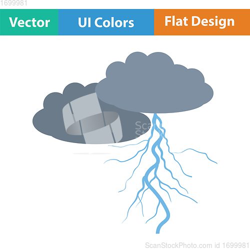 Image of Clouds and lightning icon