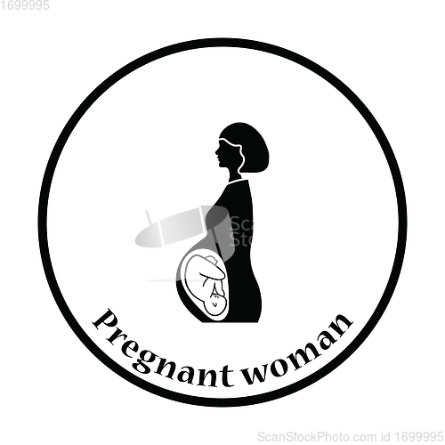 Image of Pregnant woman with baby icon