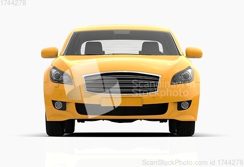 Image of Generic and Brandless Car Isolated on White 3d Illustration