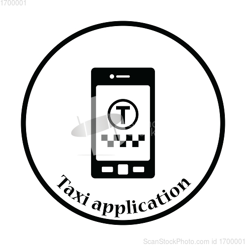 Image of Taxi service mobile application icon