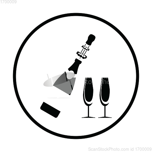 Image of Party champagne and glass icon