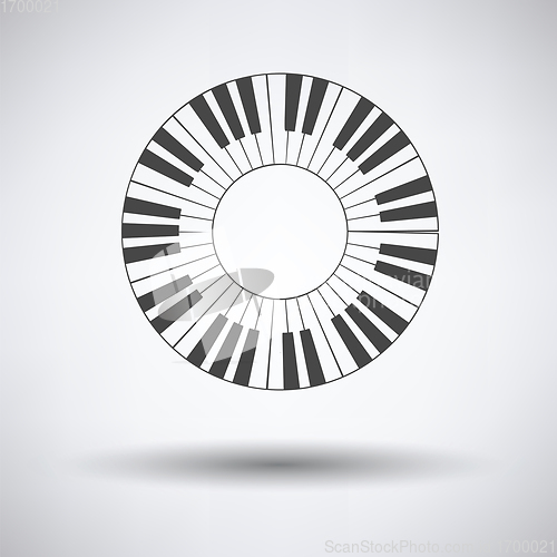 Image of Piano circle keyboard icon