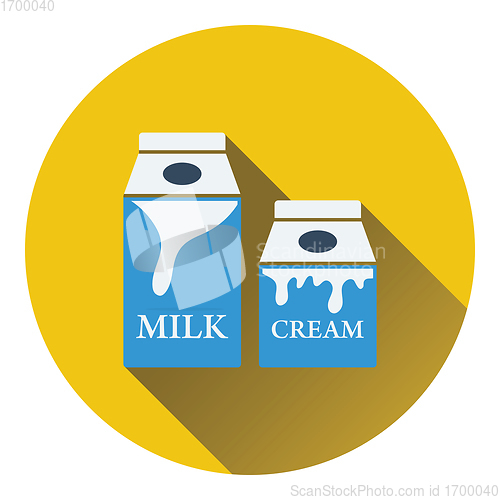 Image of Milk and cream container icon