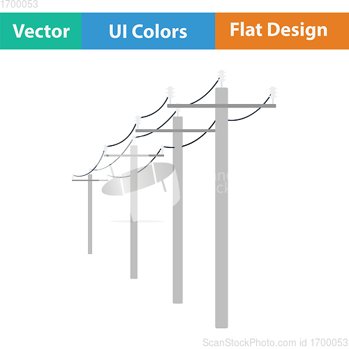 Image of High voltage line icon