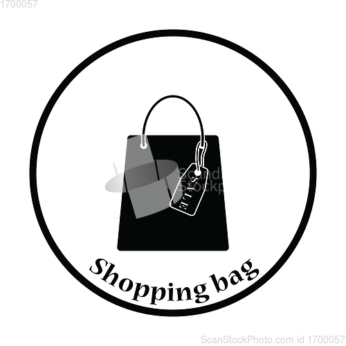 Image of Shopping bag with sale tag icon