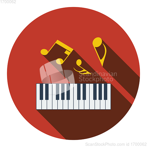 Image of Flat design icon of Piano keyboard in ui colors