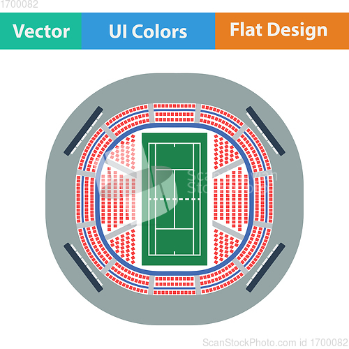 Image of Tennis stadium aerial view icon