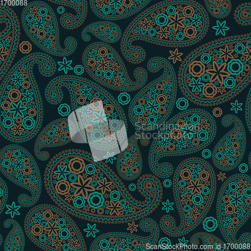 Image of Oriental paisley seamless pattern