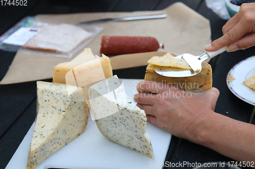 Image of Different types of cheese