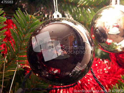 Image of Black Christmas bauble decoration