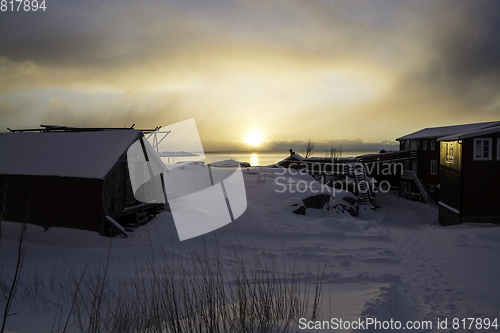 Image of Sunrise in A, Lofoten, Norway