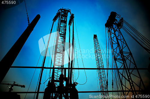 Image of construction cranes