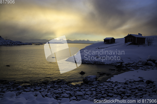 Image of Sunrise in A, Lofoten, Norway
