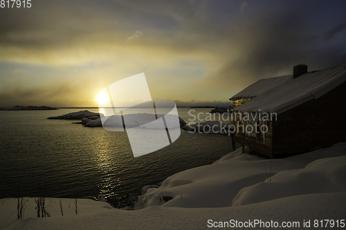 Image of Sunrise in A, Lofoten, Norway