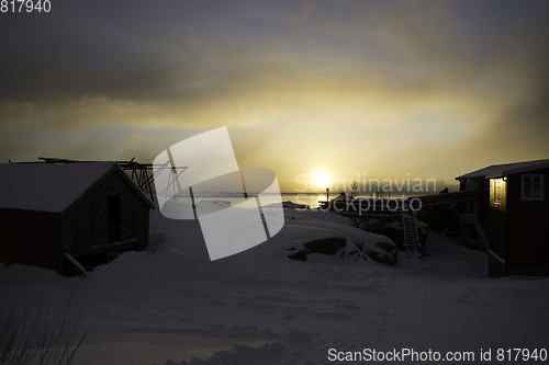 Image of Sunrise in A, Lofoten, Norway