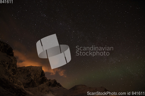 Image of Starry Sky in Winter in Norway