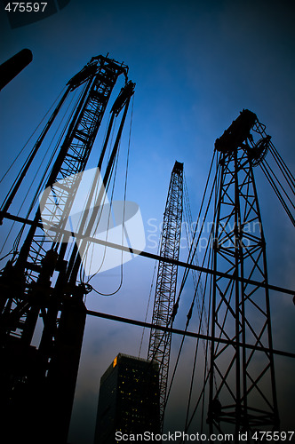 Image of construction cranes