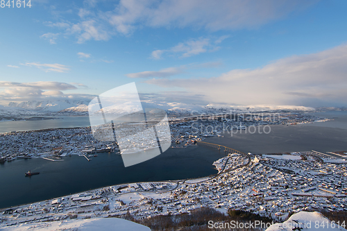 Image of Sunset over Tromso, Norway