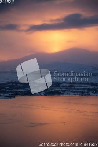 Image of Sunset over Tromso, Norway