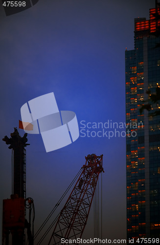 Image of construction cranes