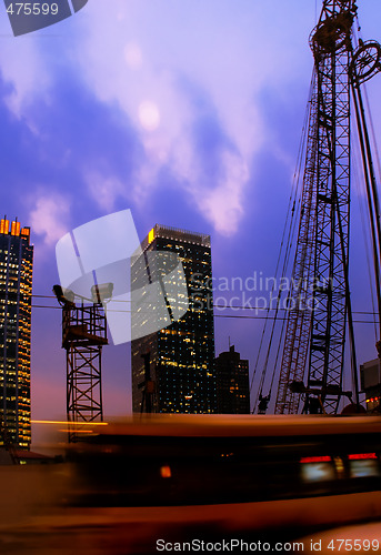 Image of construction cranes